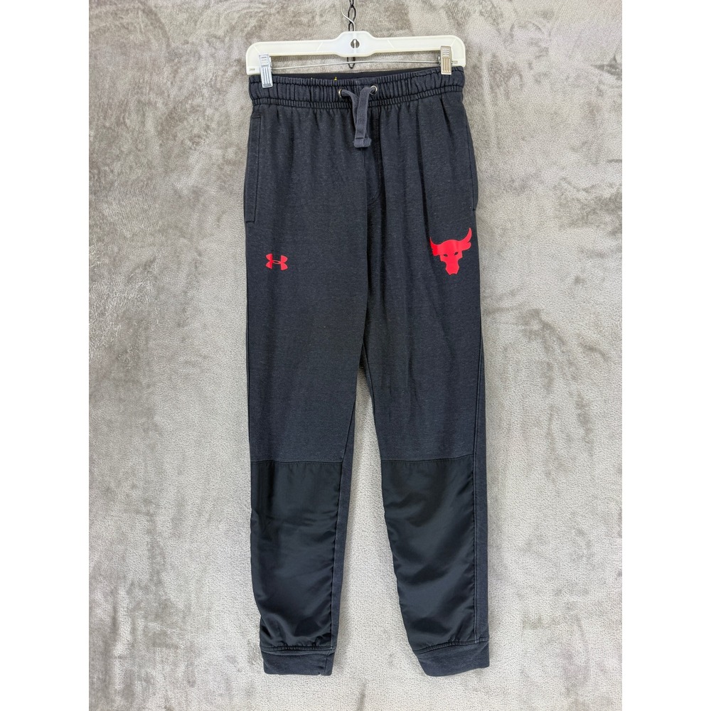 Under Armour Joggers Mens S Project Rock Dark Gray Brahma Bull EUC